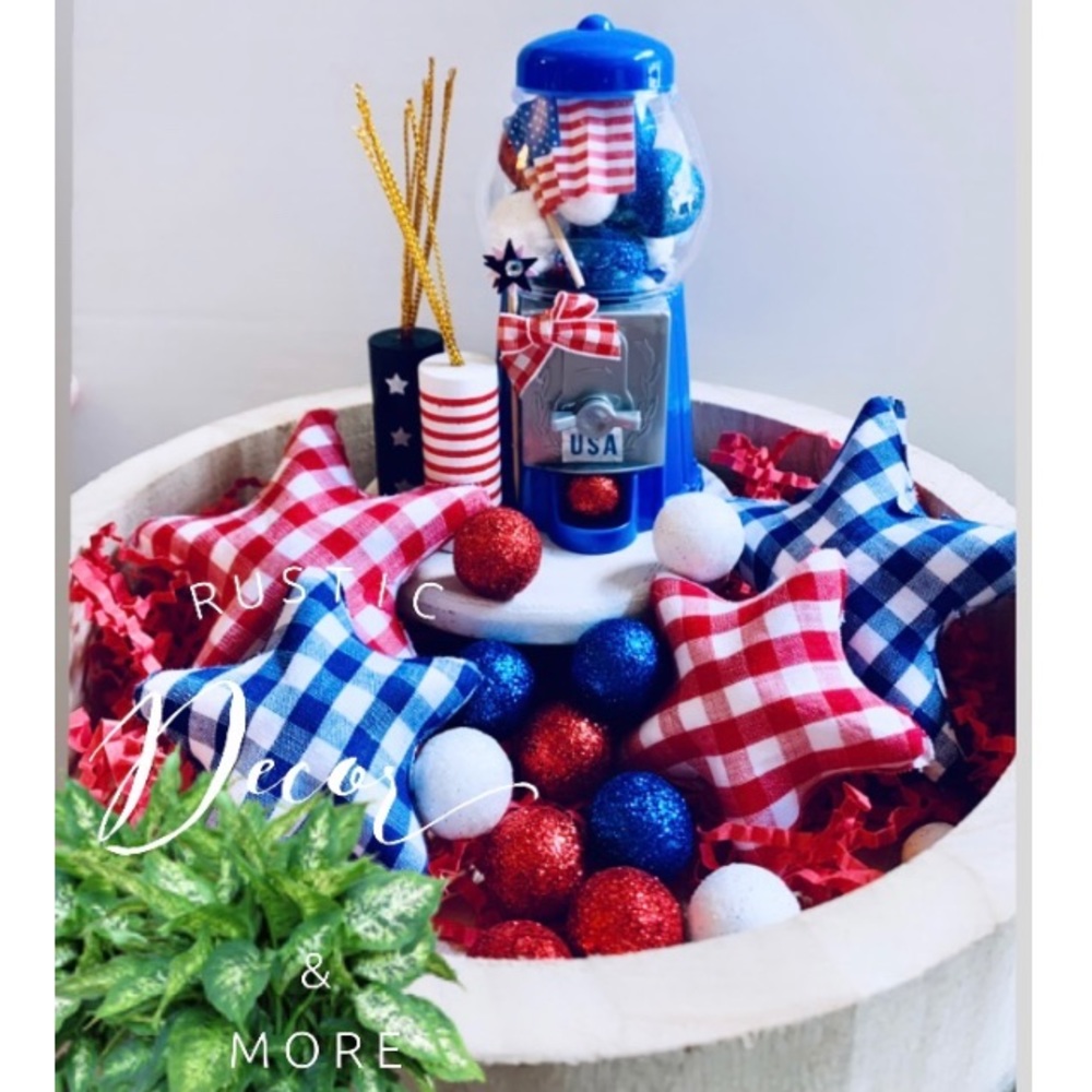 ❤️🤍💙 Tier Tray Decor For Fourth Of July